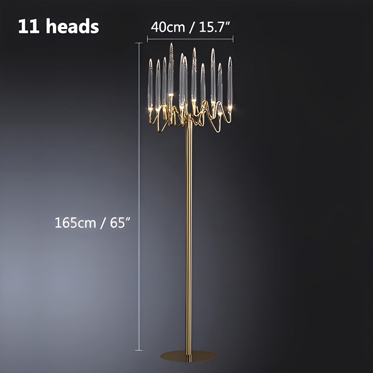 Antizer Modern Branch Chandelier & Floor Lamp