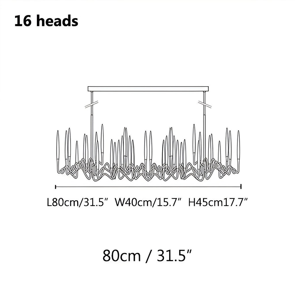 Antizer Modern Branch Chandelier & Floor Lamp