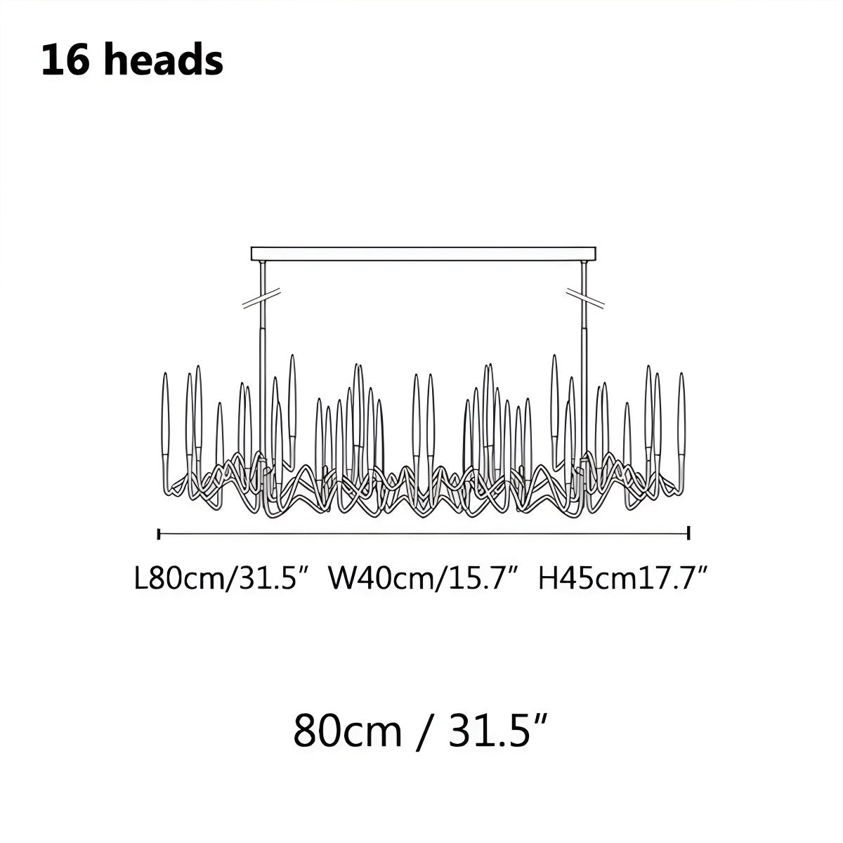 Antizer Modern Branch Chandelier & Floor Lamp