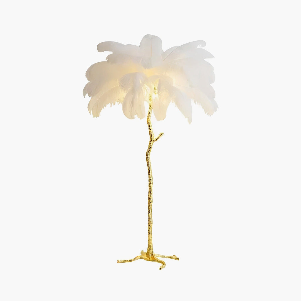 Antizer Feather Palm Tree Floor Lamp for Living Room