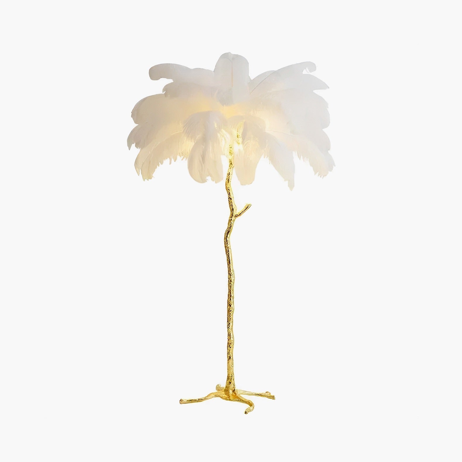 Antizer Feather Palm Tree Floor Lamp for Living Room