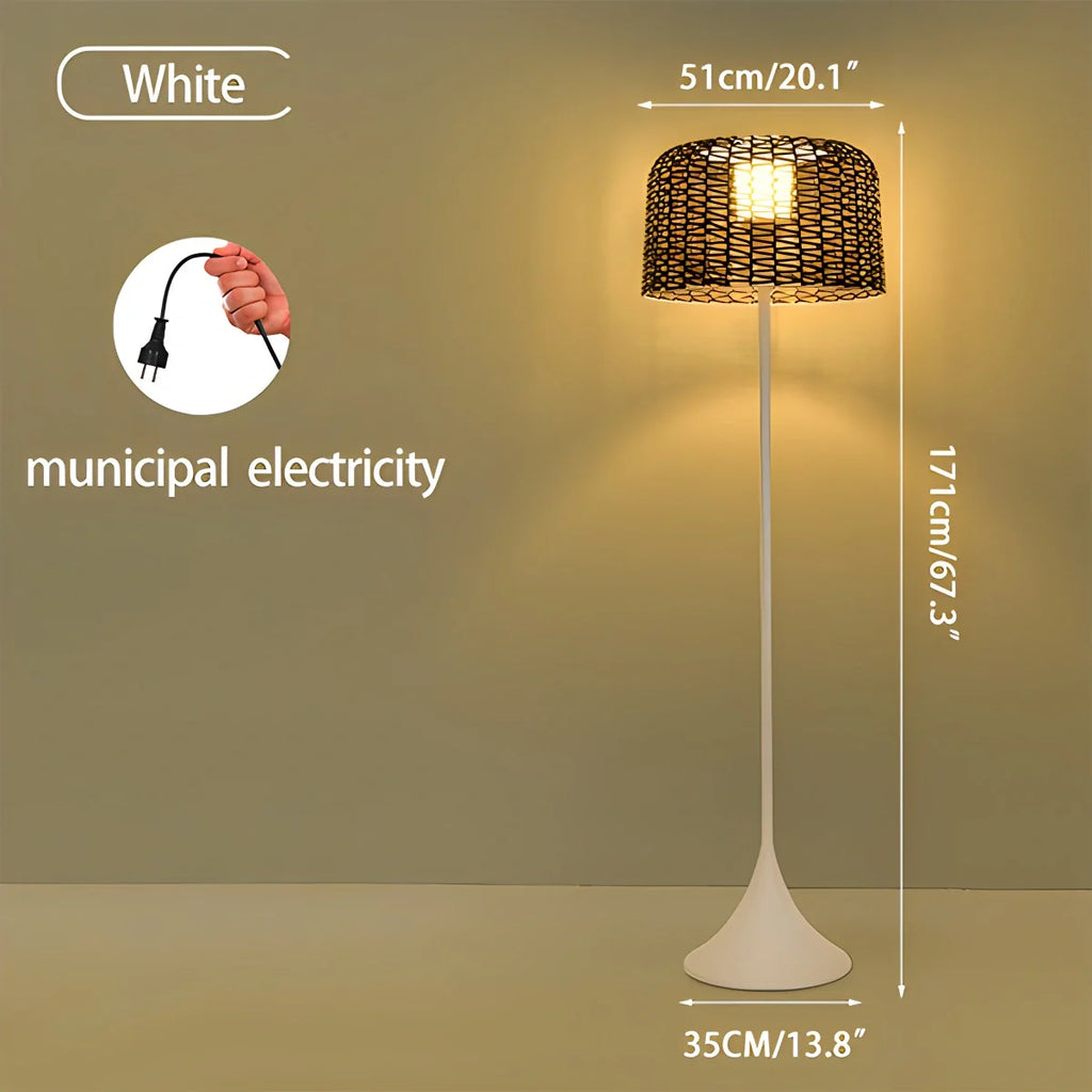 Antizer Vine Woven Floor Lamp for Outdoor