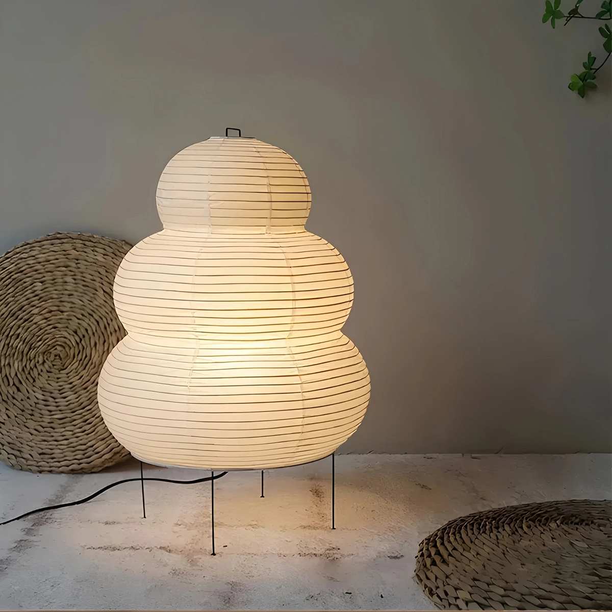 Antizer Rice Paper Art Floor & Table Lamp