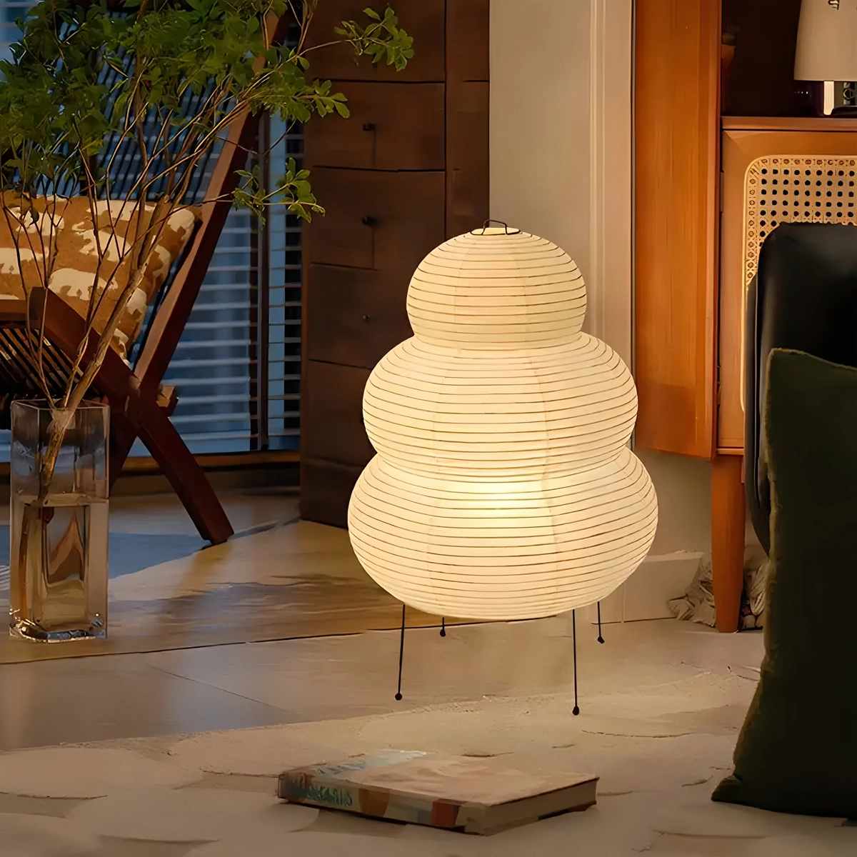 Antizer Rice Paper Art Floor & Table Lamp