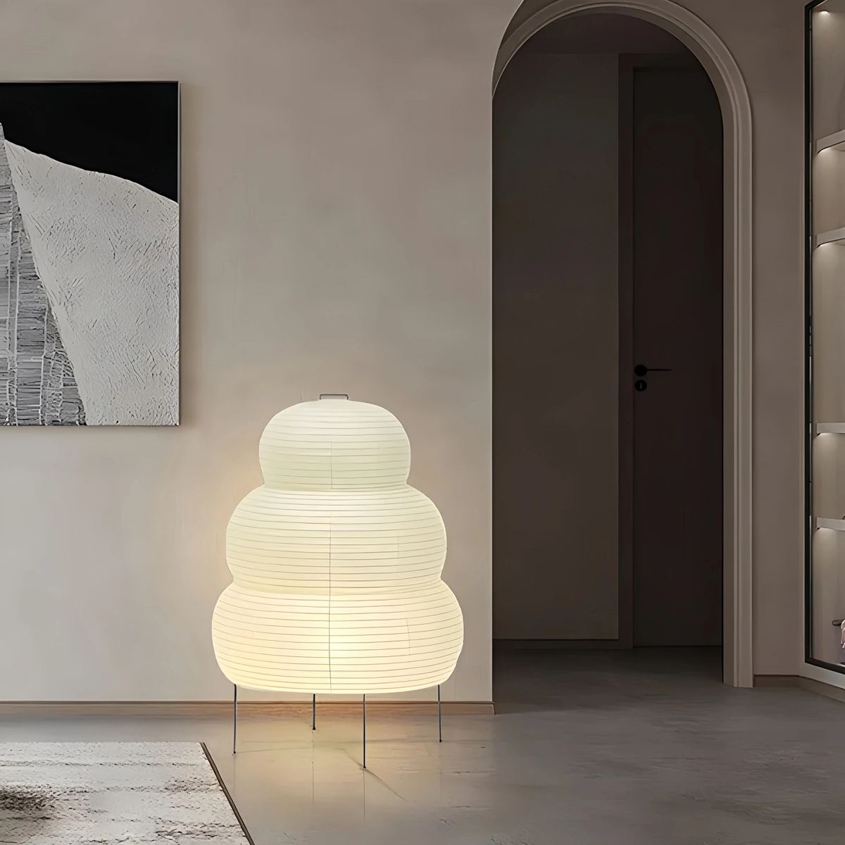 Antizer Rice Paper Art Floor & Table Lamp