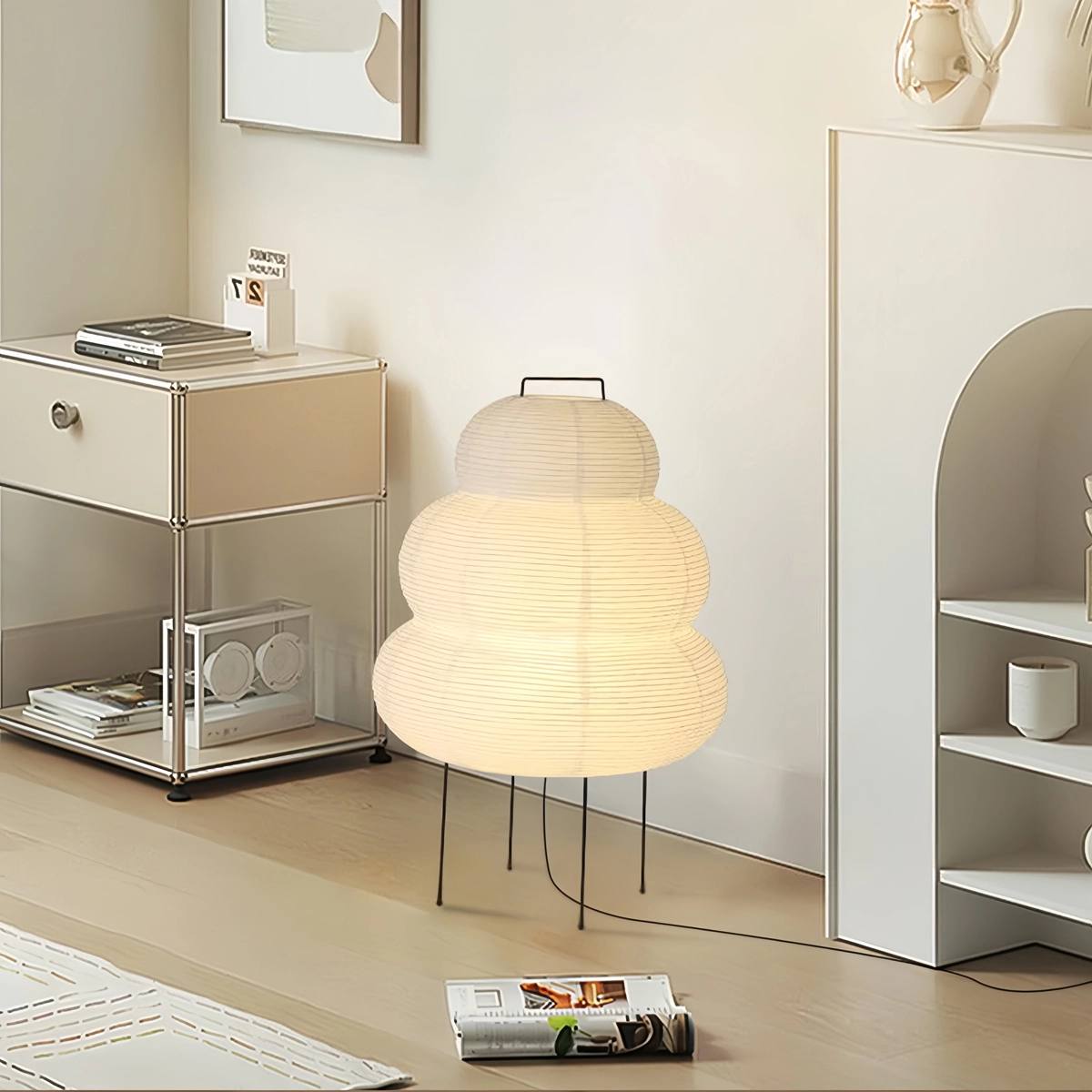 Antizer Rice Paper Art Floor & Table Lamp
