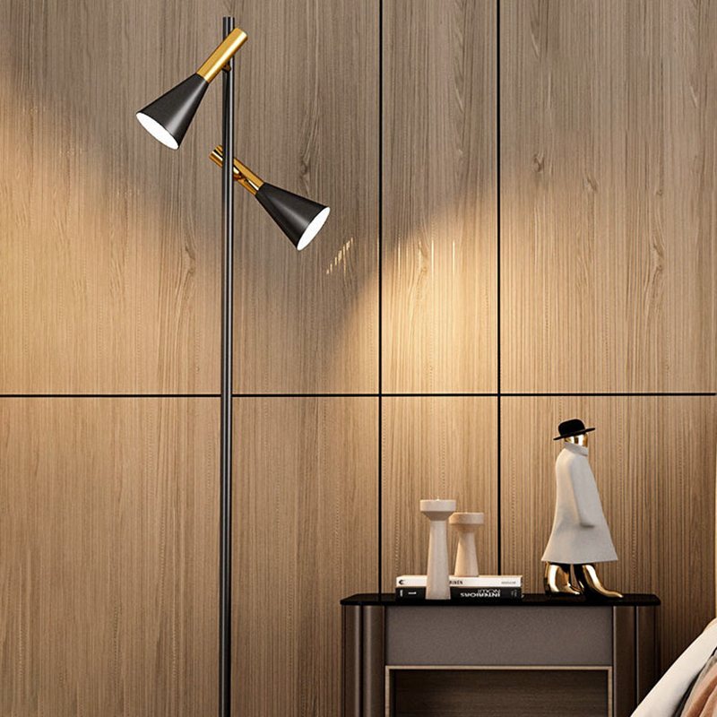 Antizer 2-Bulb Adjustable Pole Floor Lamp