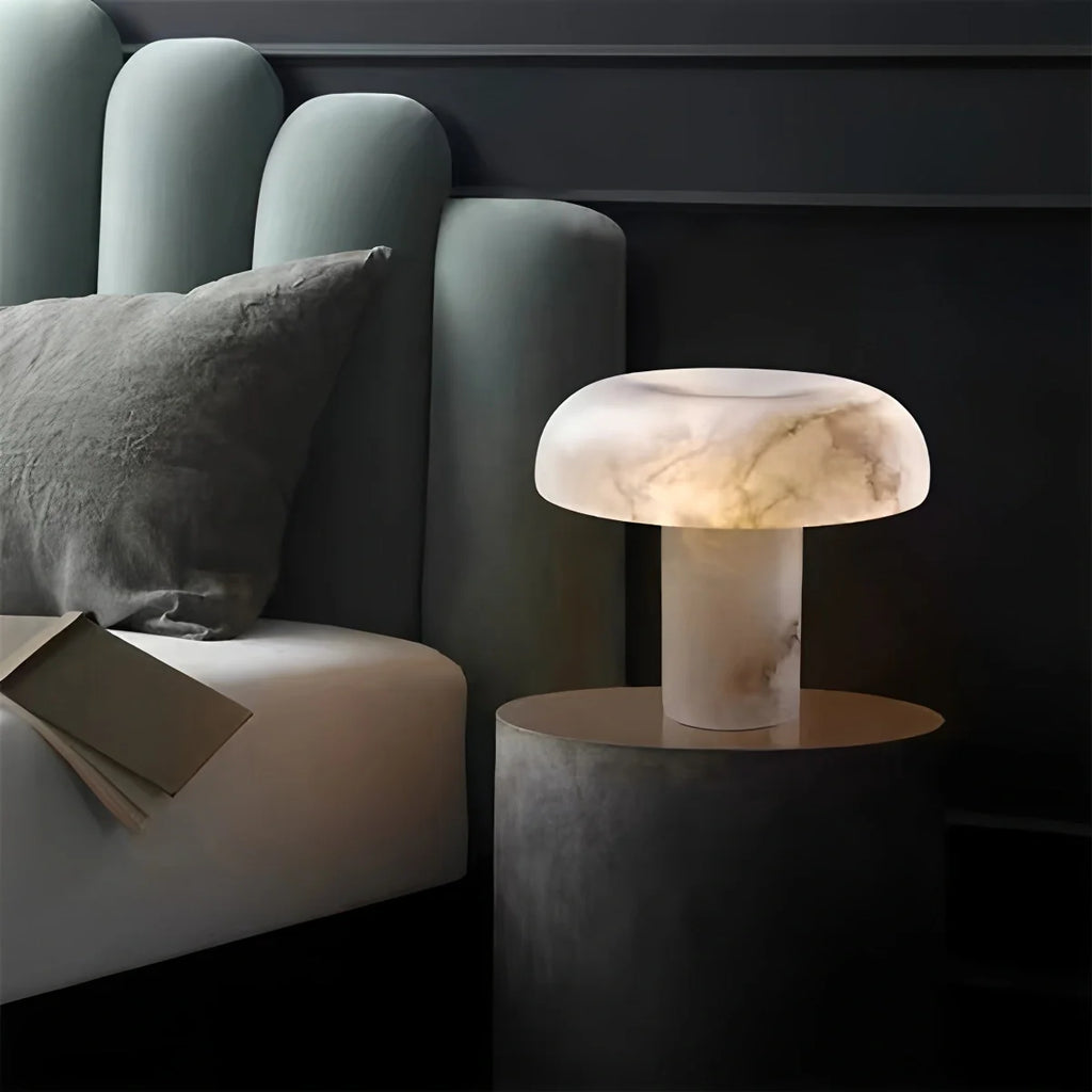 Antizer Creative Mushroom Shaped Spanish Alabaster Table Lamp