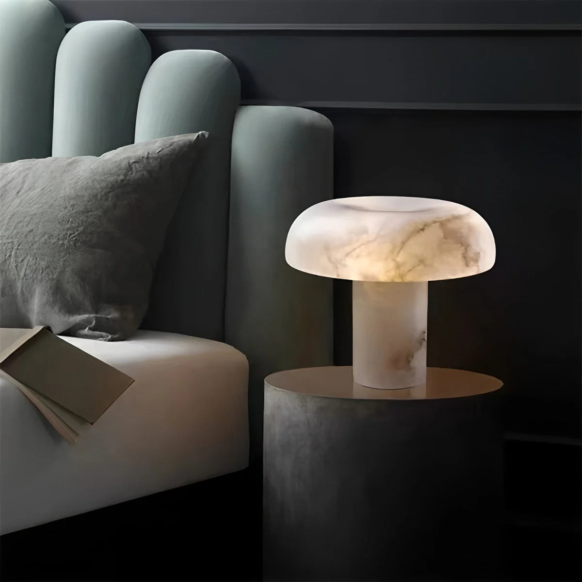 Antizer Creative Mushroom Shaped Spanish Alabaster Table Lamp