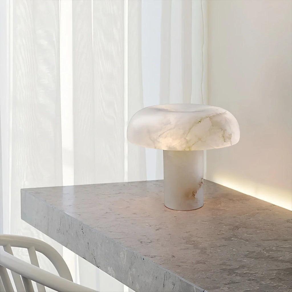 Antizer Creative Mushroom Shaped Spanish Alabaster Table Lamp