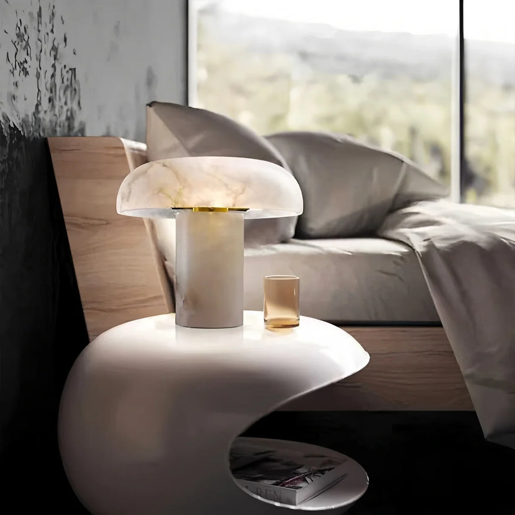 Antizer Creative Mushroom Shaped Spanish Alabaster Table Lamp