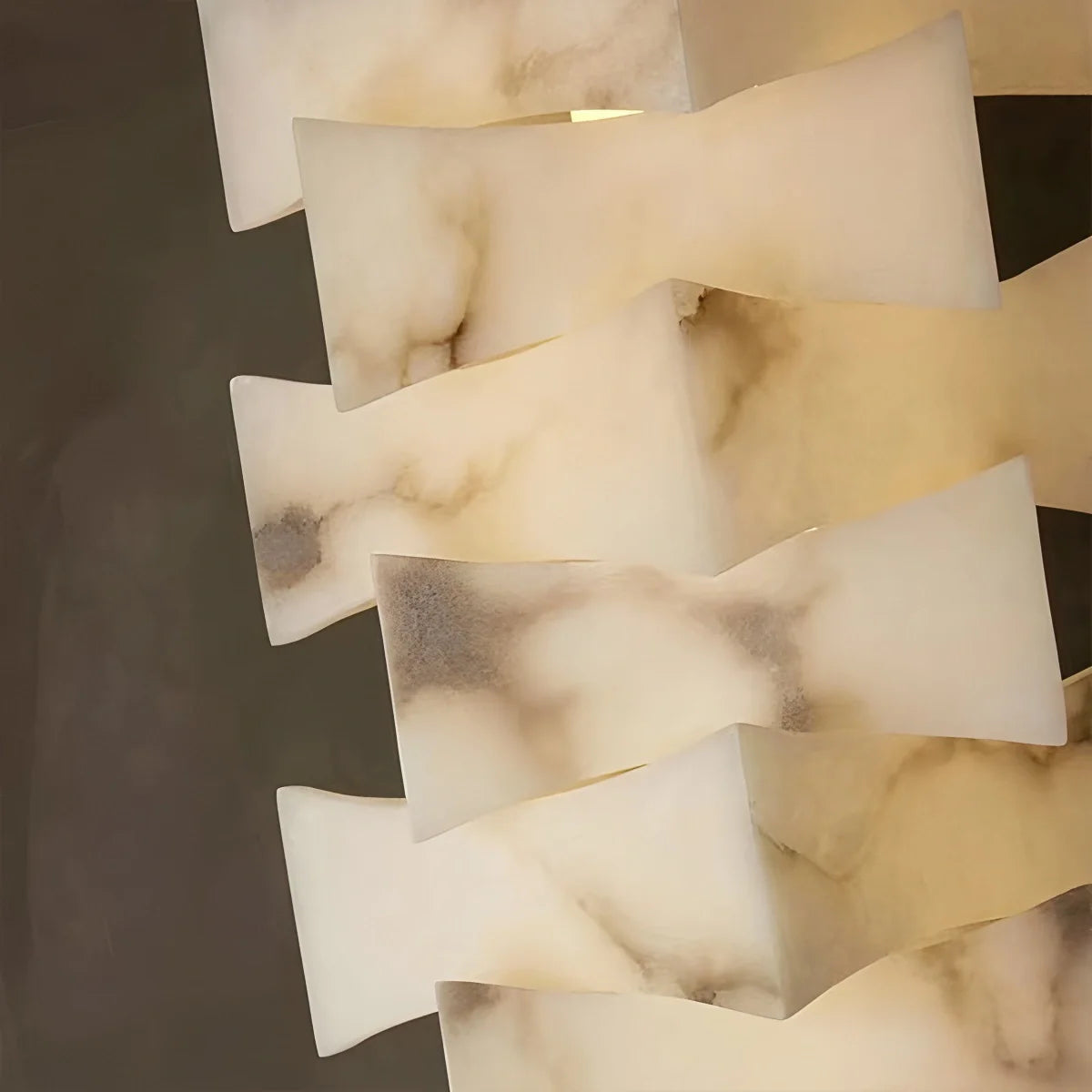 Antizer Creative Stacked Spanish Alabaster Squares Floor Lamp