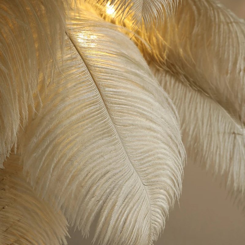 Antizer Feather Palm Tree Floor Lamp for Living Room