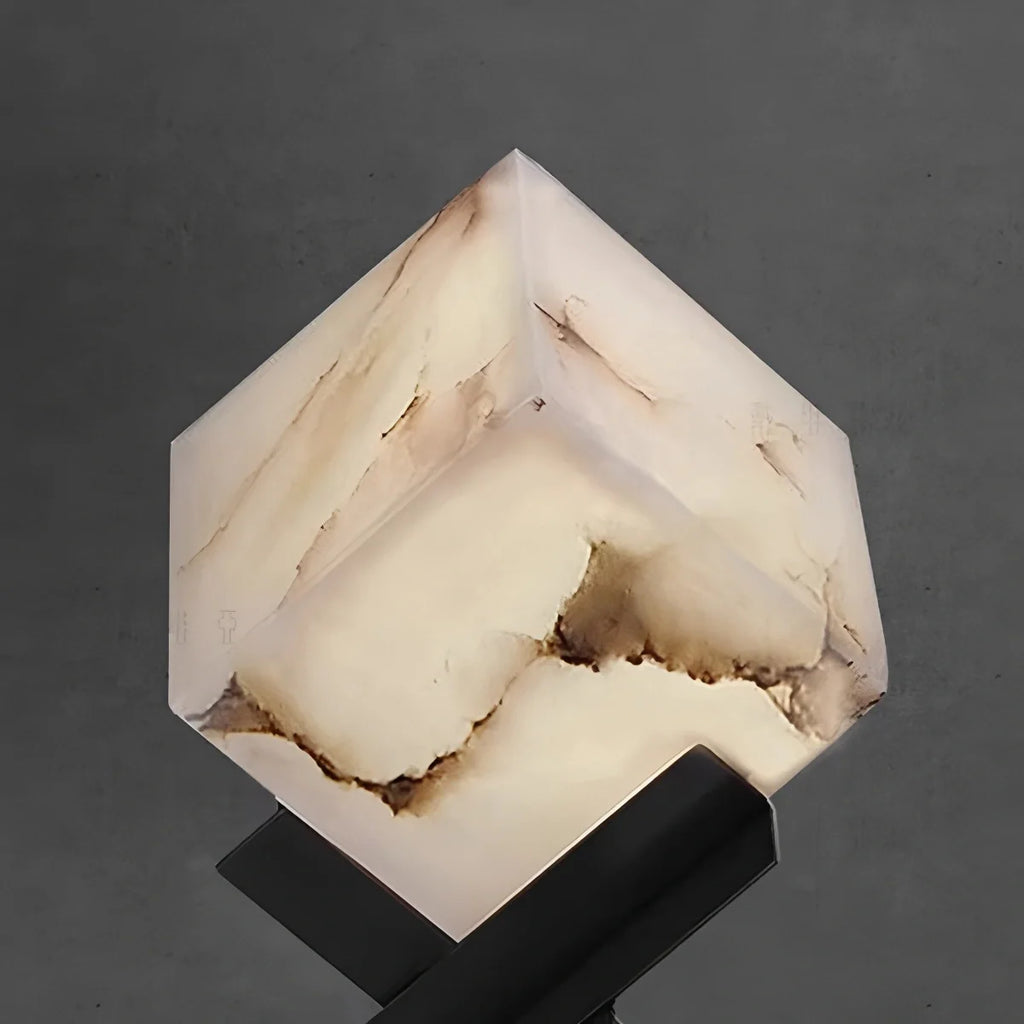 Antizer Light Luxury Study Square Spanish Alabaster Table Lamp