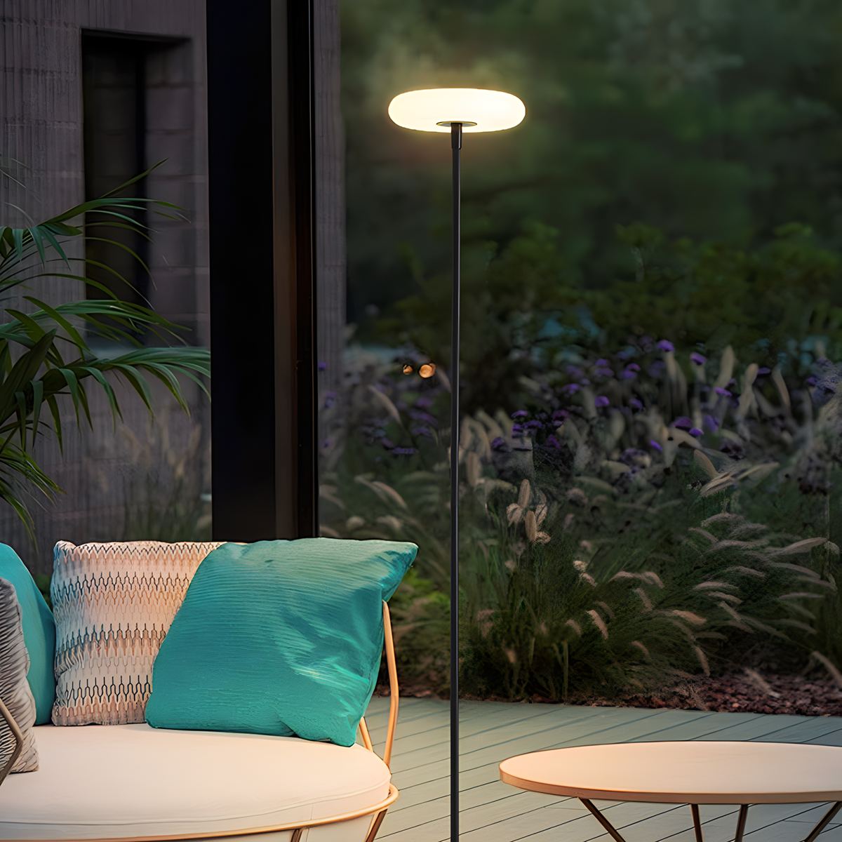 Antizer Outdoor Solar LED Floor Lamp for Garden