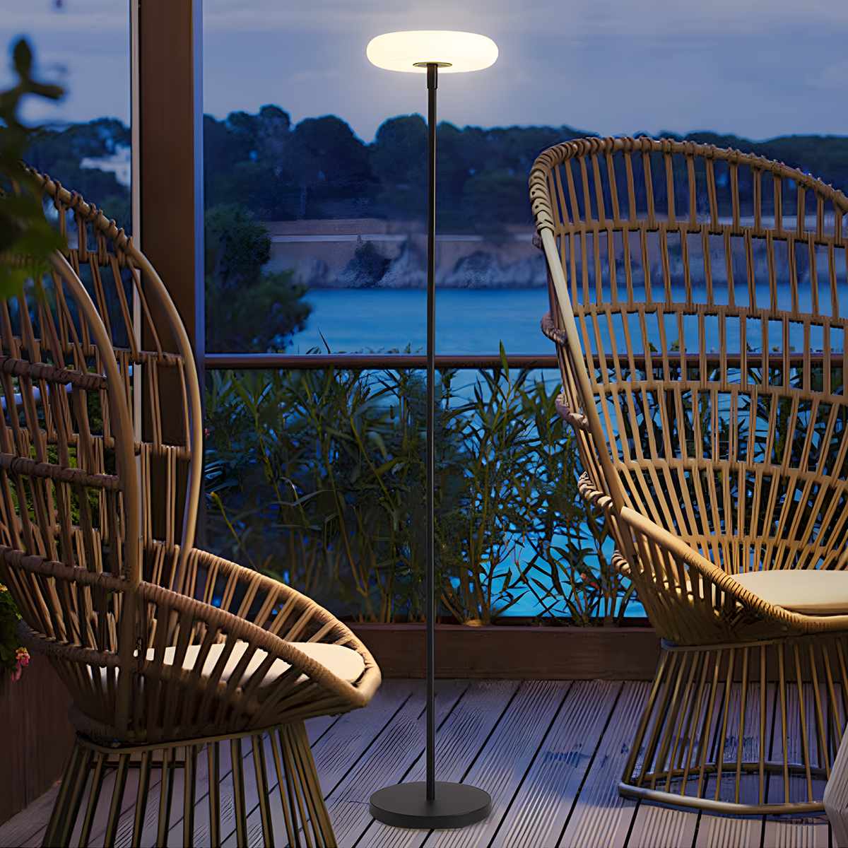 Antizer Outdoor Solar LED Floor Lamp for Garden