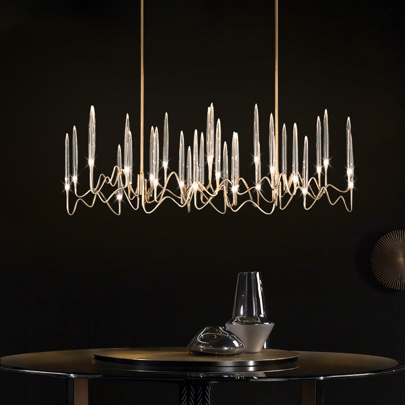 Antizer Modern Branch Chandelier & Floor Lamp
