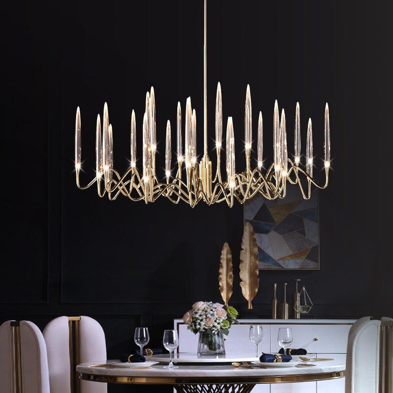 Antizer Modern Branch Chandelier & Floor Lamp