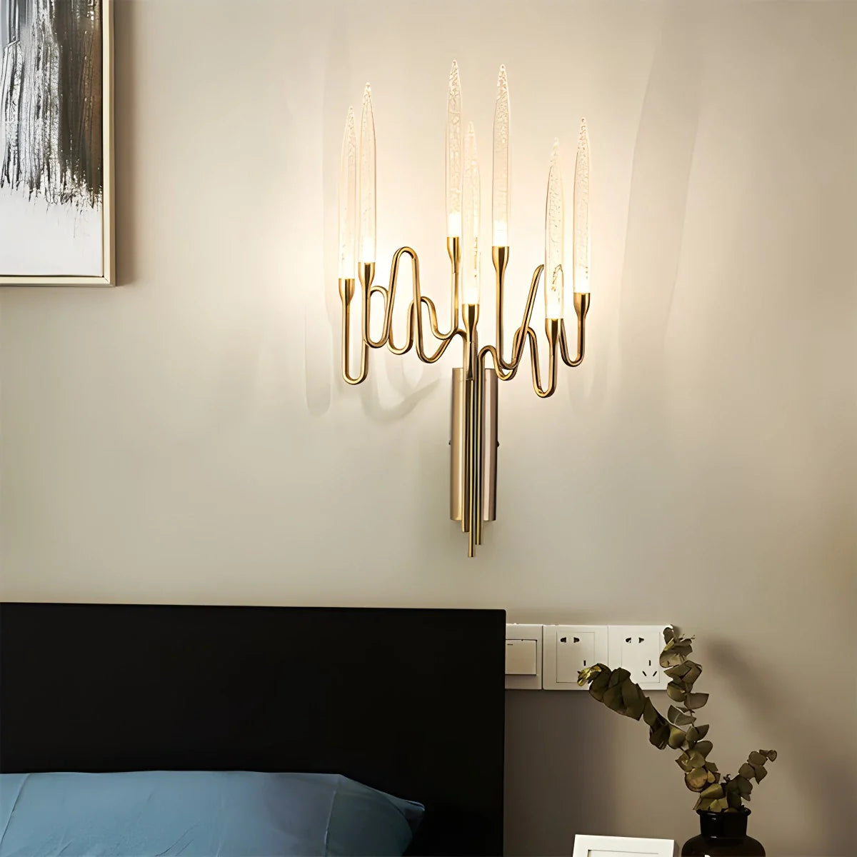 Antizer Modern Branch Chandelier & Floor Lamp