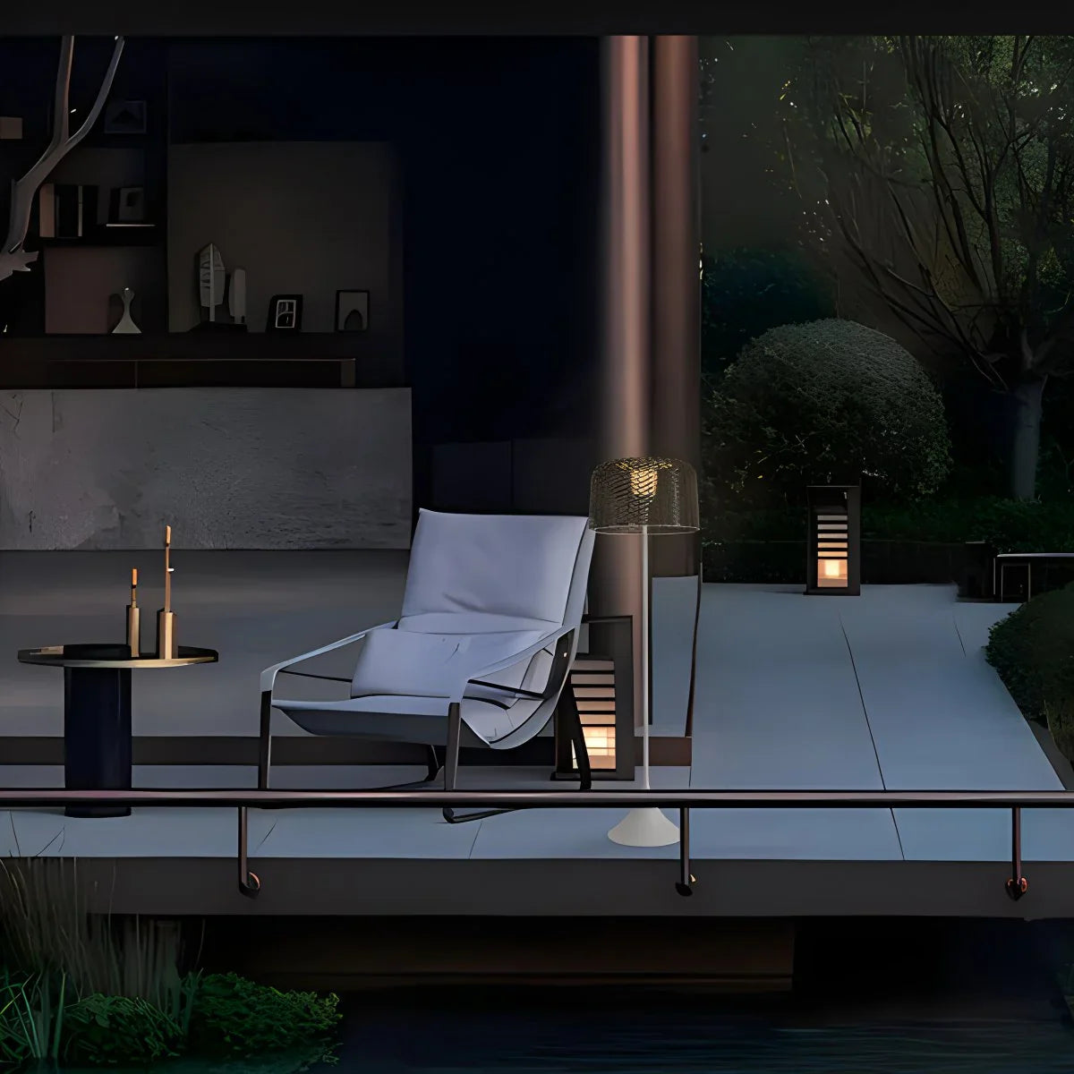 Antizer Vine Woven Floor Lamp for Outdoor