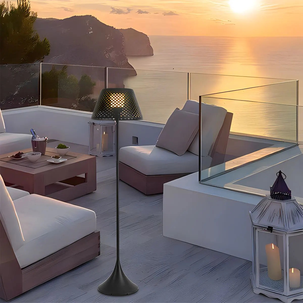 Antizer Vine Woven Floor Lamp for Outdoor