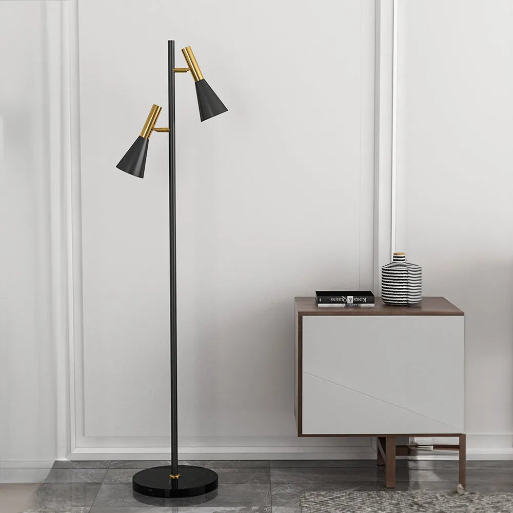 Antizer 2-Bulb Adjustable Pole Floor Lamp