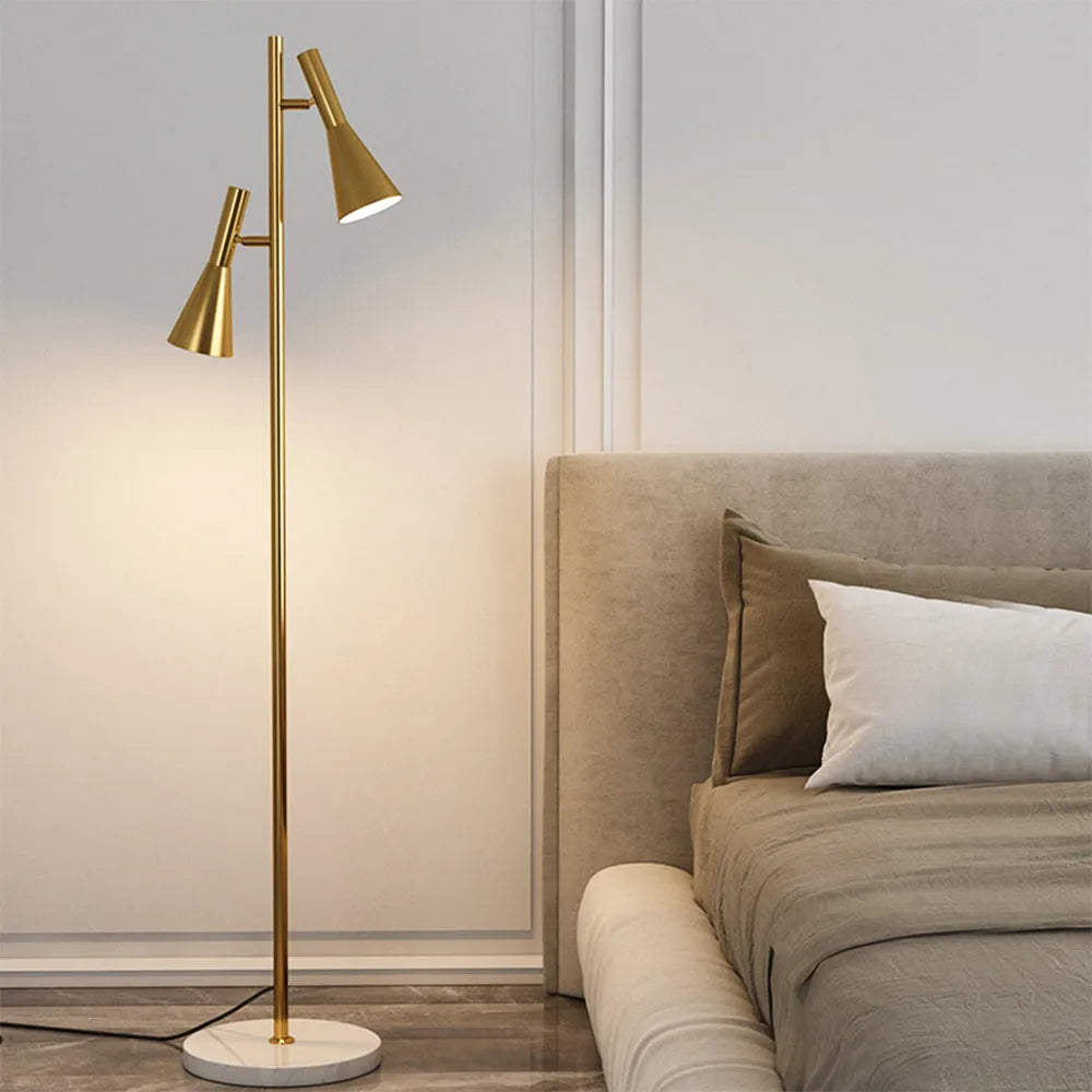Antizer 2-Bulb Adjustable Pole Floor Lamp
