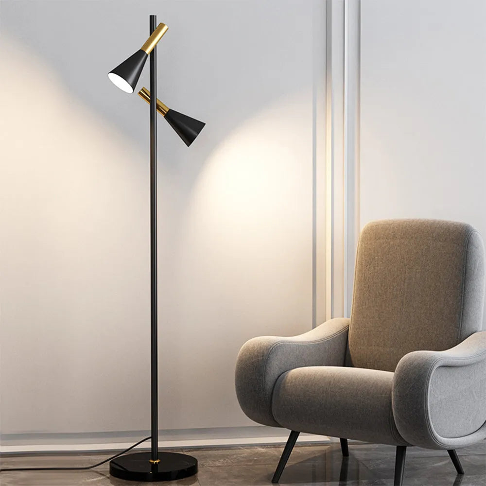 Antizer 2-Bulb Adjustable Pole Floor Lamp