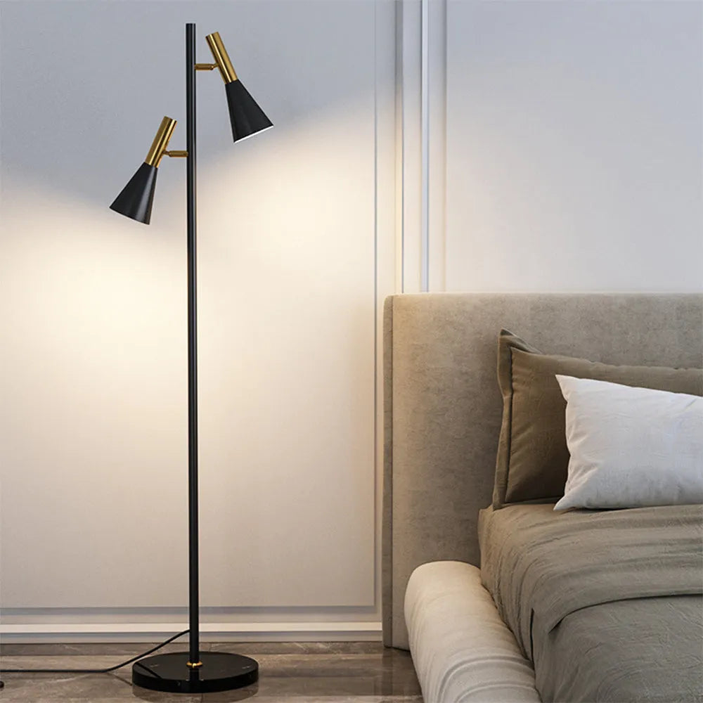 Antizer 2-Bulb Adjustable Pole Floor Lamp