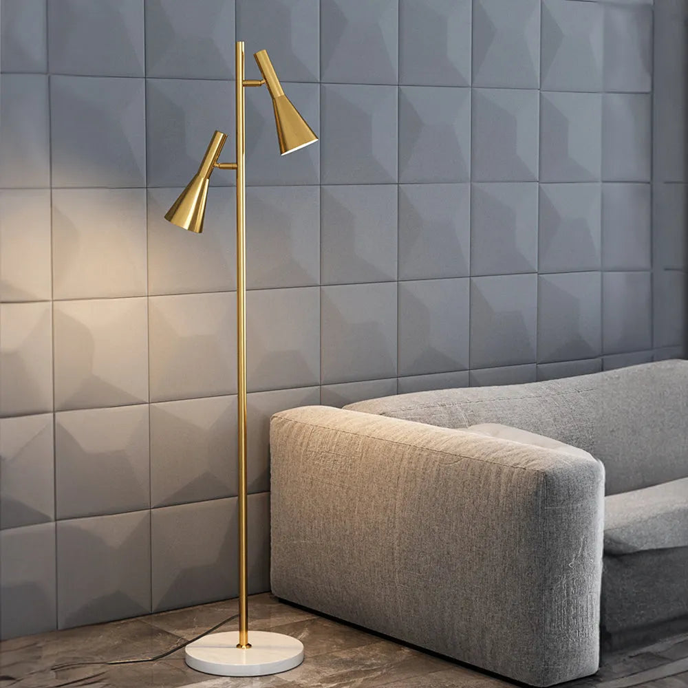 Antizer 2-Bulb Adjustable Pole Floor Lamp