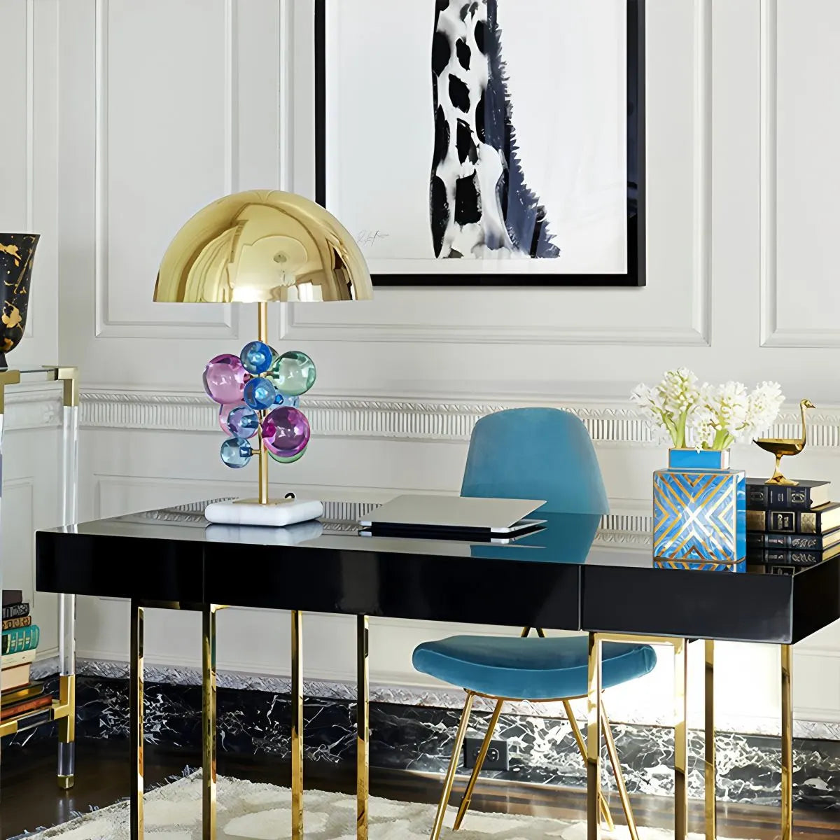 Antizer Bubble Dome Table Lamp for Bedside Table