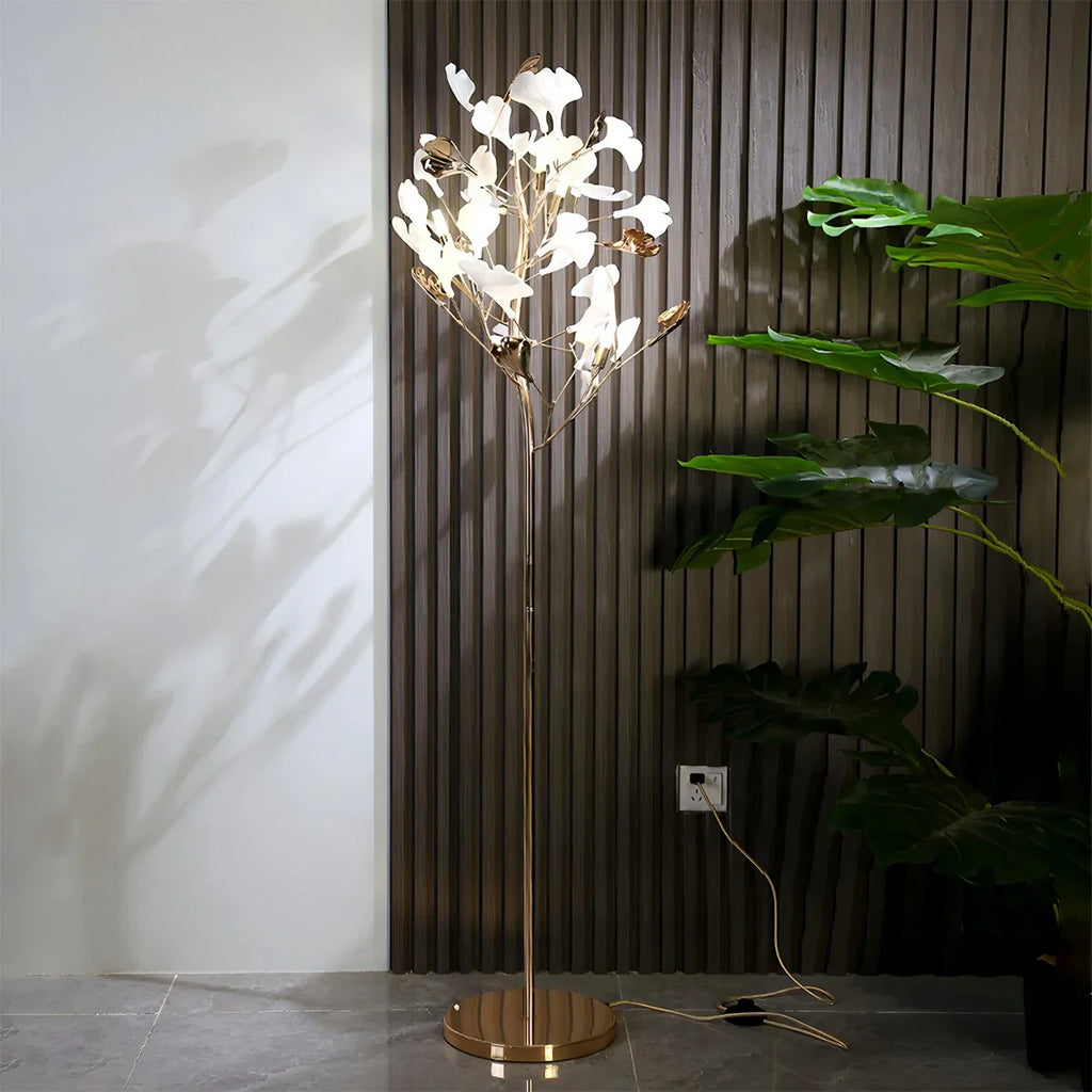 Antizer Ginkgo Leaf Floor Lamp for Living Room