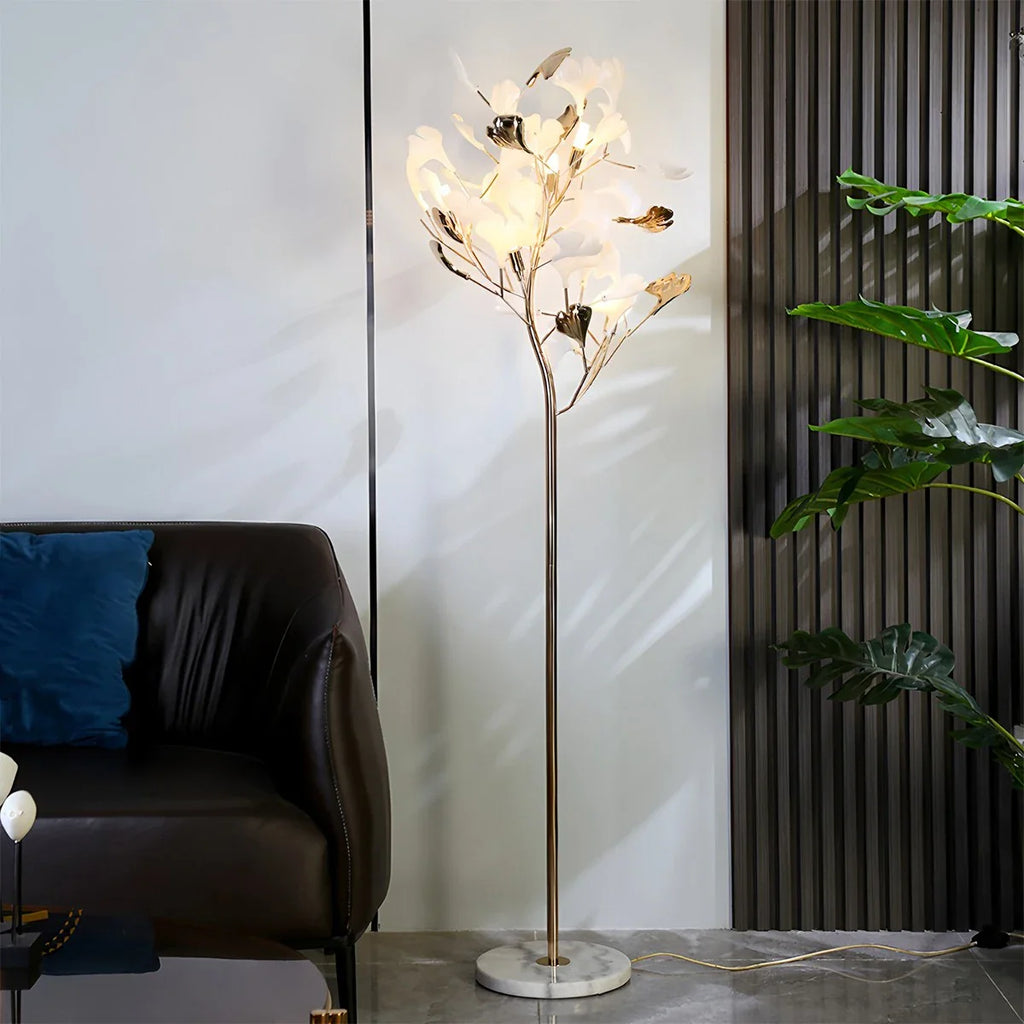 Antizer Ginkgo Leaf Floor Lamp for Living Room