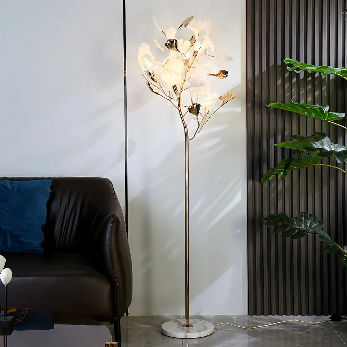 Antizer Ginkgo Leaf Floor Lamp for Living Room