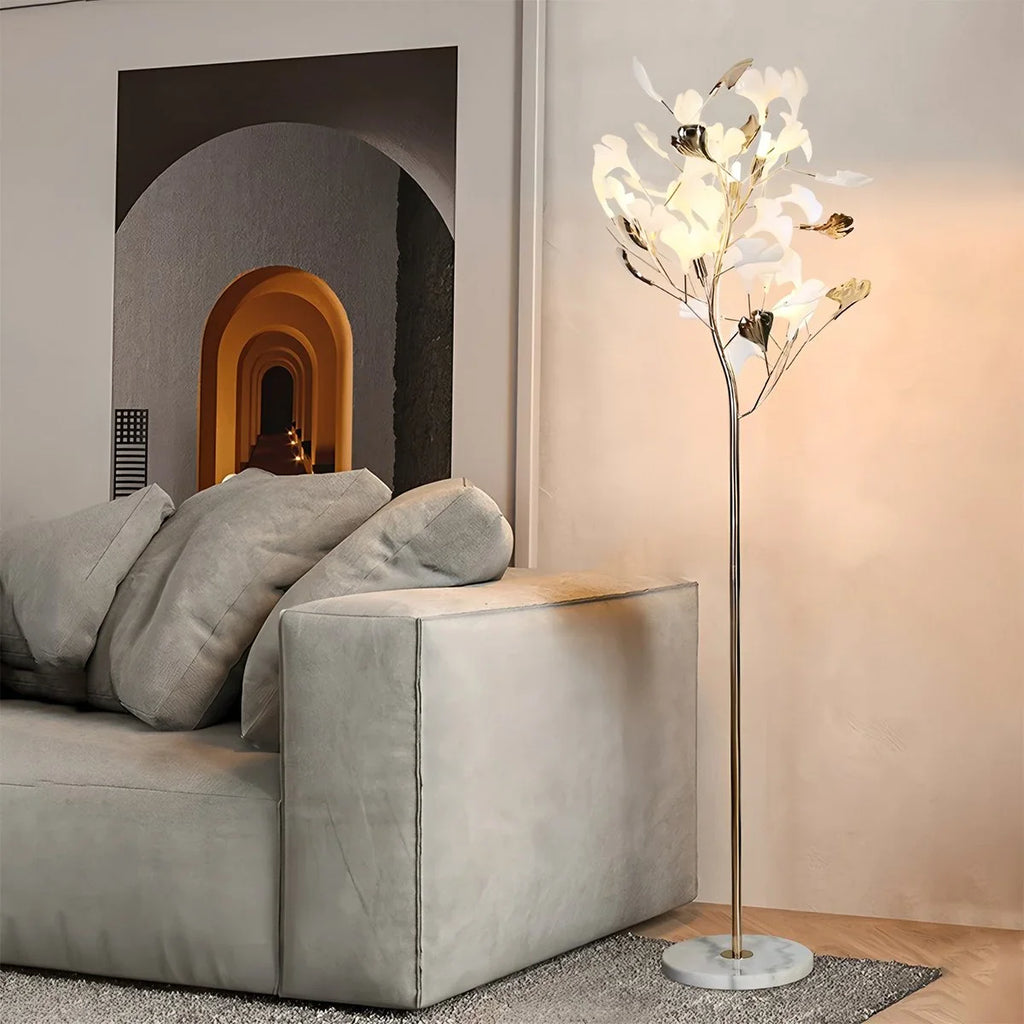 Antizer Ginkgo Leaf Floor Lamp for Living Room