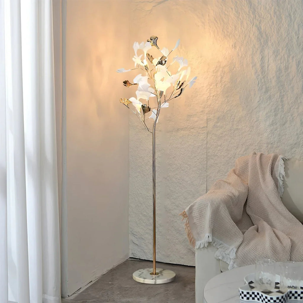 Antizer Ginkgo Leaf Floor Lamp for Living Room