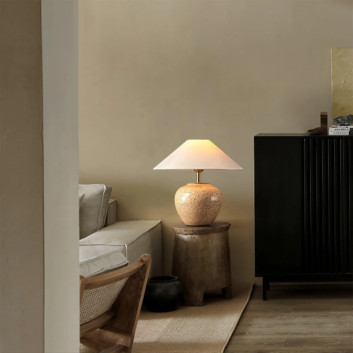 Antizer Glazed Ceramic Table Lamp