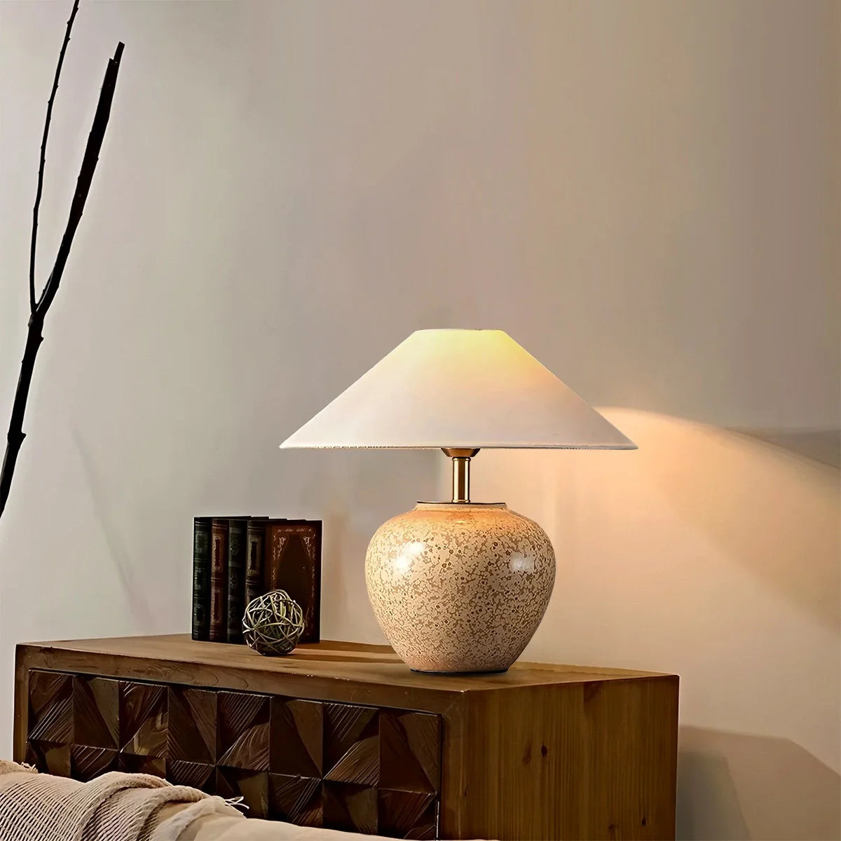 Antizer Glazed Ceramic Table Lamp