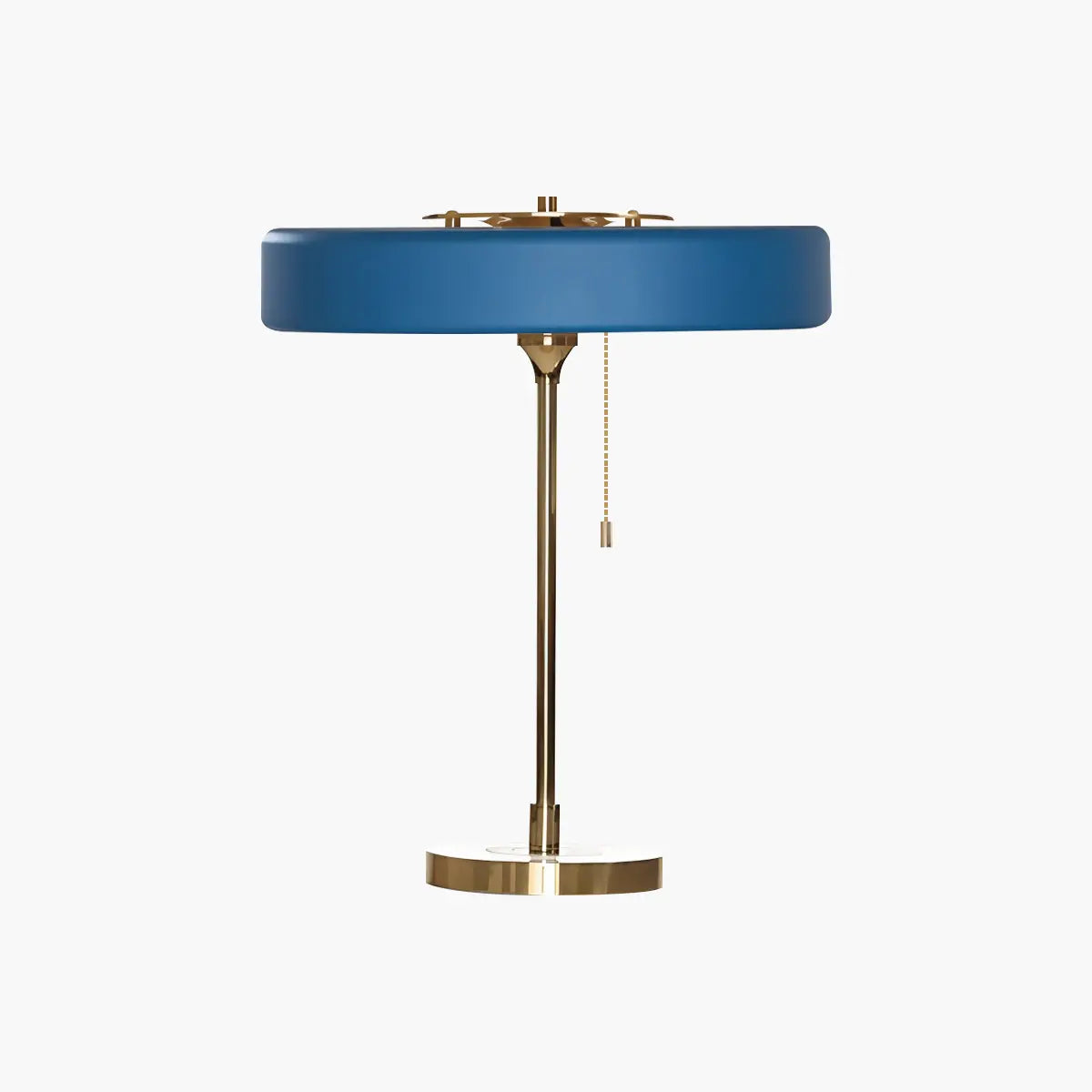 Antizer Mid-Century Round Table Lamp with Pull Chain