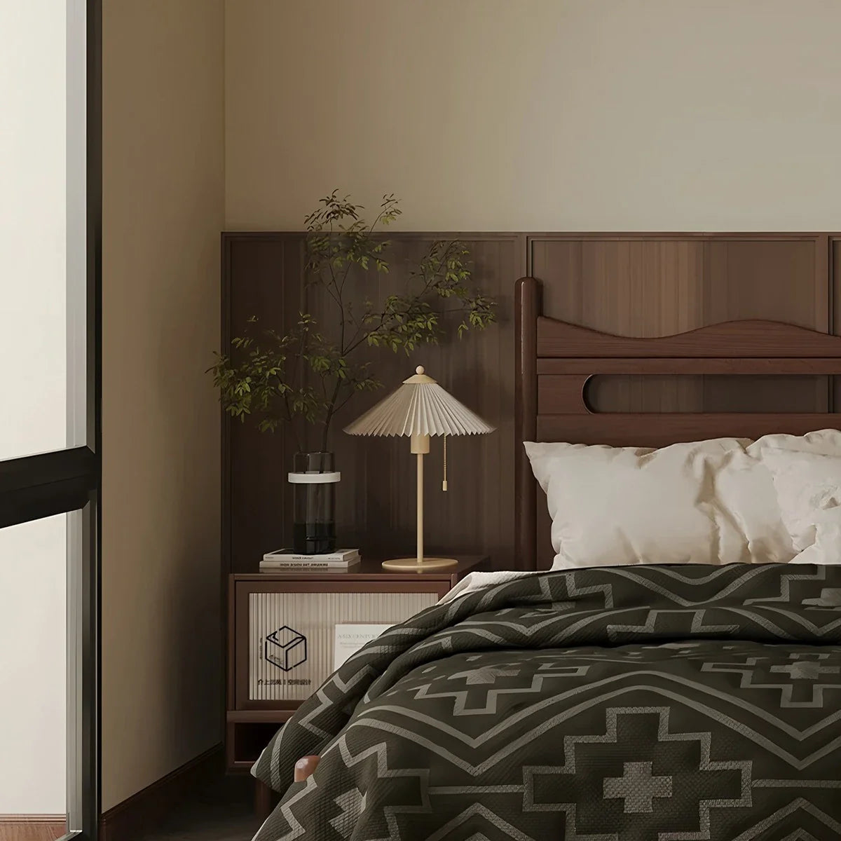 Antizer Perla Pleated Table Lamp for Bedroom