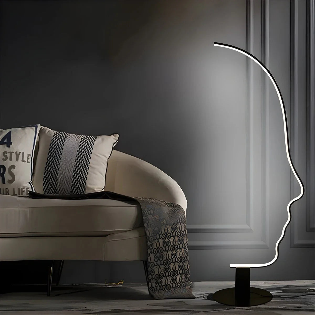 Antizer Facial Profile Sculptural Floor Lamp