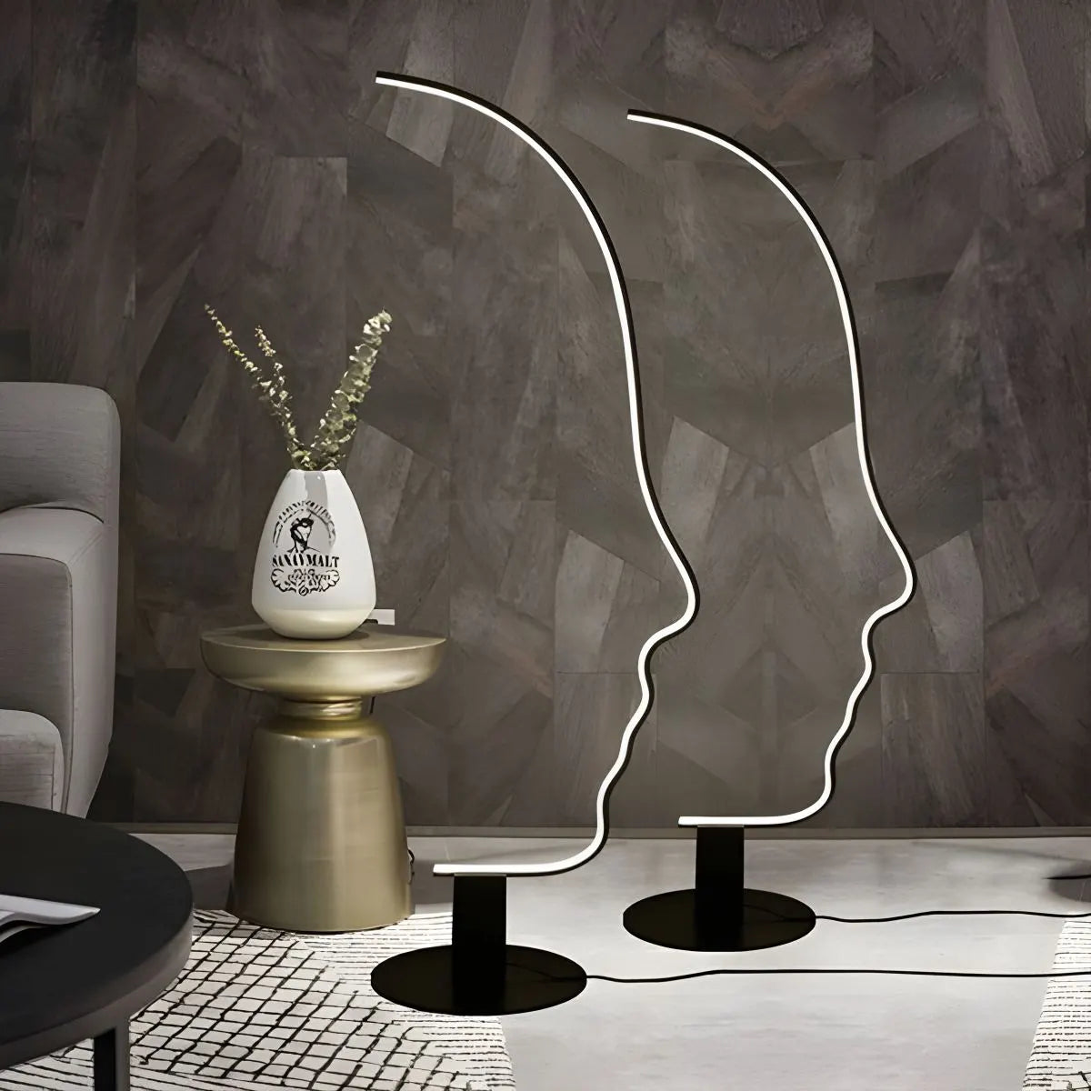 Antizer Facial Profile Sculptural Floor Lamp