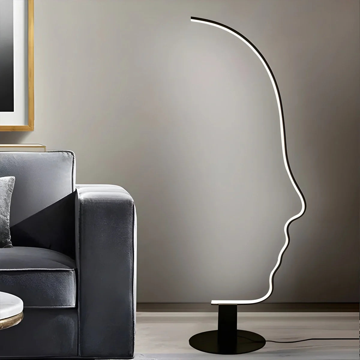 Antizer Facial Profile Sculptural Floor Lamp