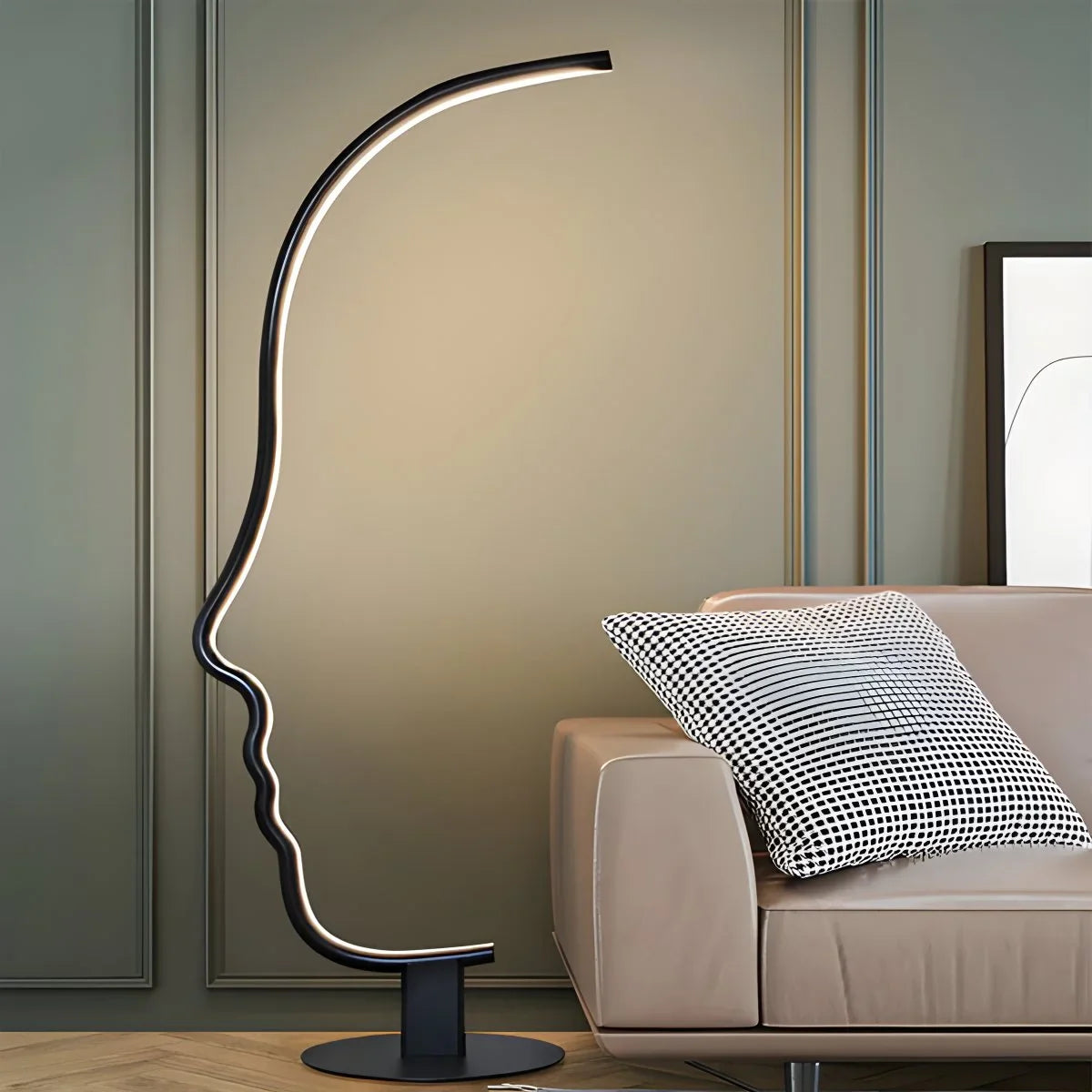 Antizer Facial Profile Sculptural Floor Lamp