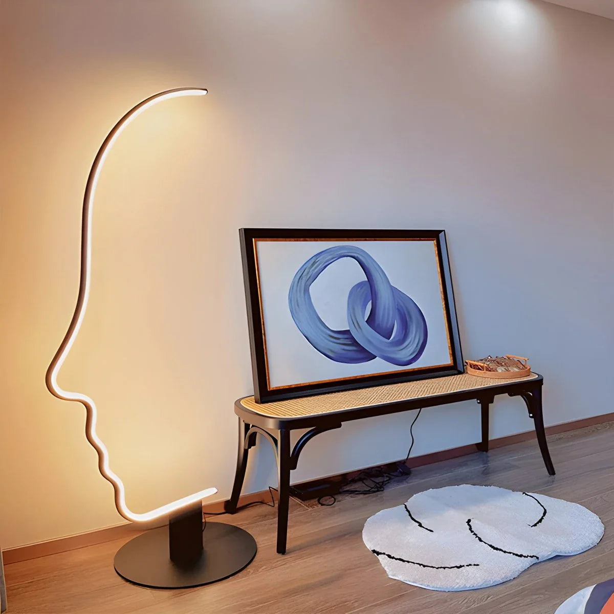Antizer Facial Profile Sculptural Floor Lamp