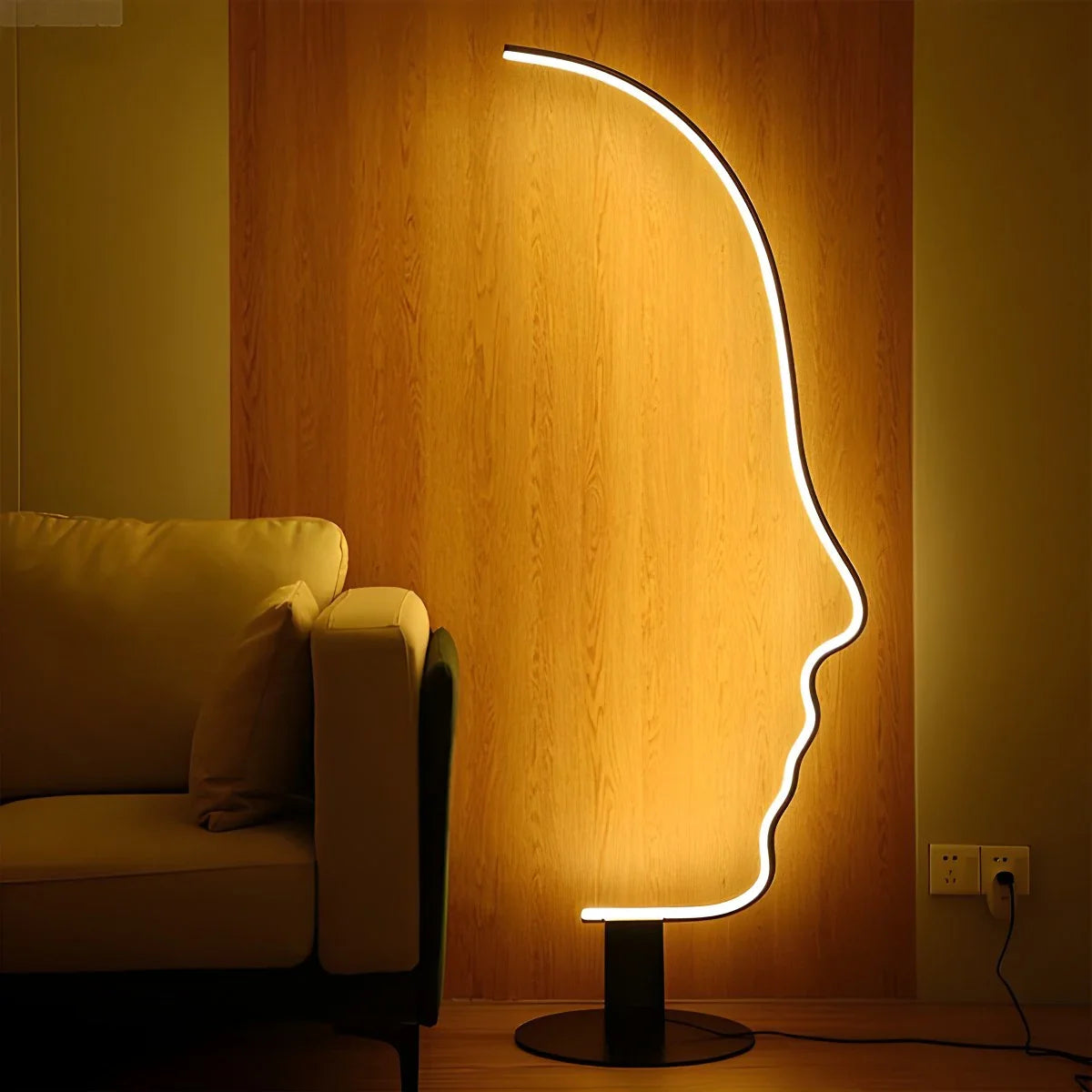 Antizer Facial Profile Sculptural Floor Lamp