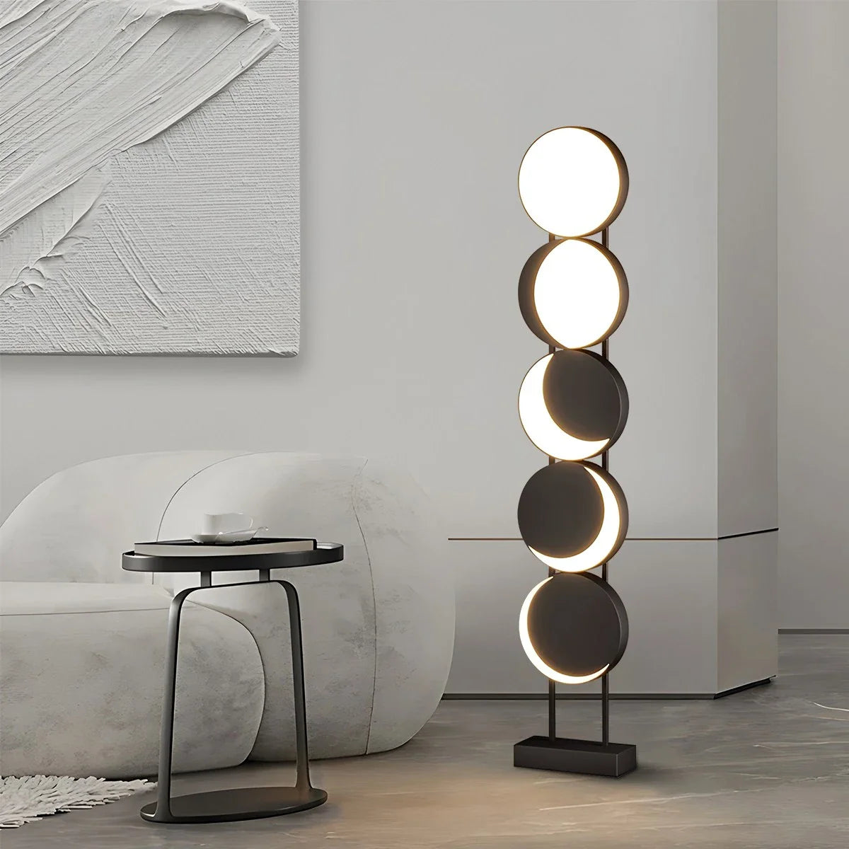 Antizer Minimalist Moon Phase Floor Lamp