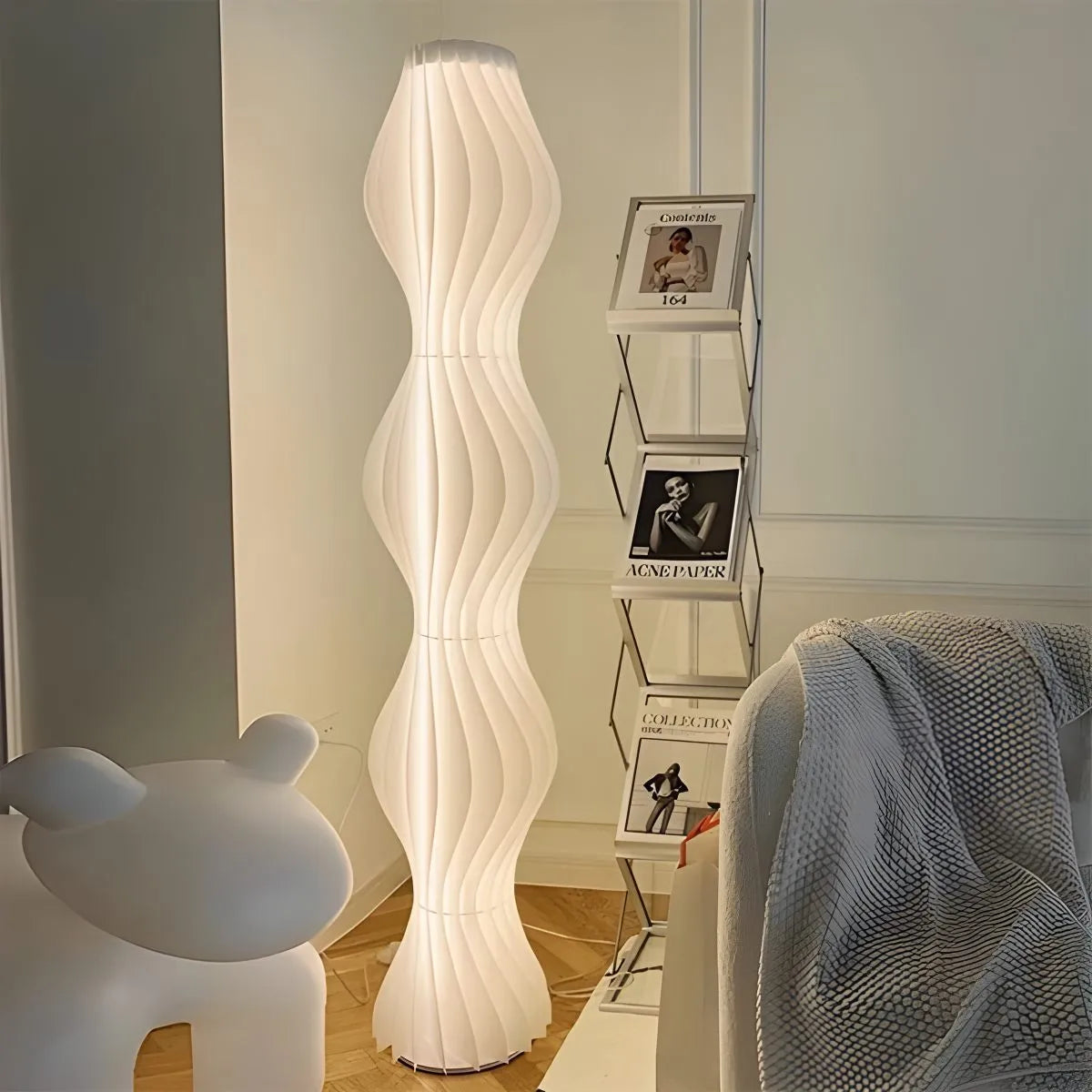 Antizer Wave Column Floor Lamp for Living Room Bedroom