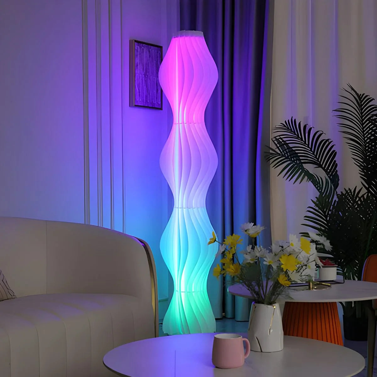 Antizer Wave Column Floor Lamp for Living Room Bedroom
