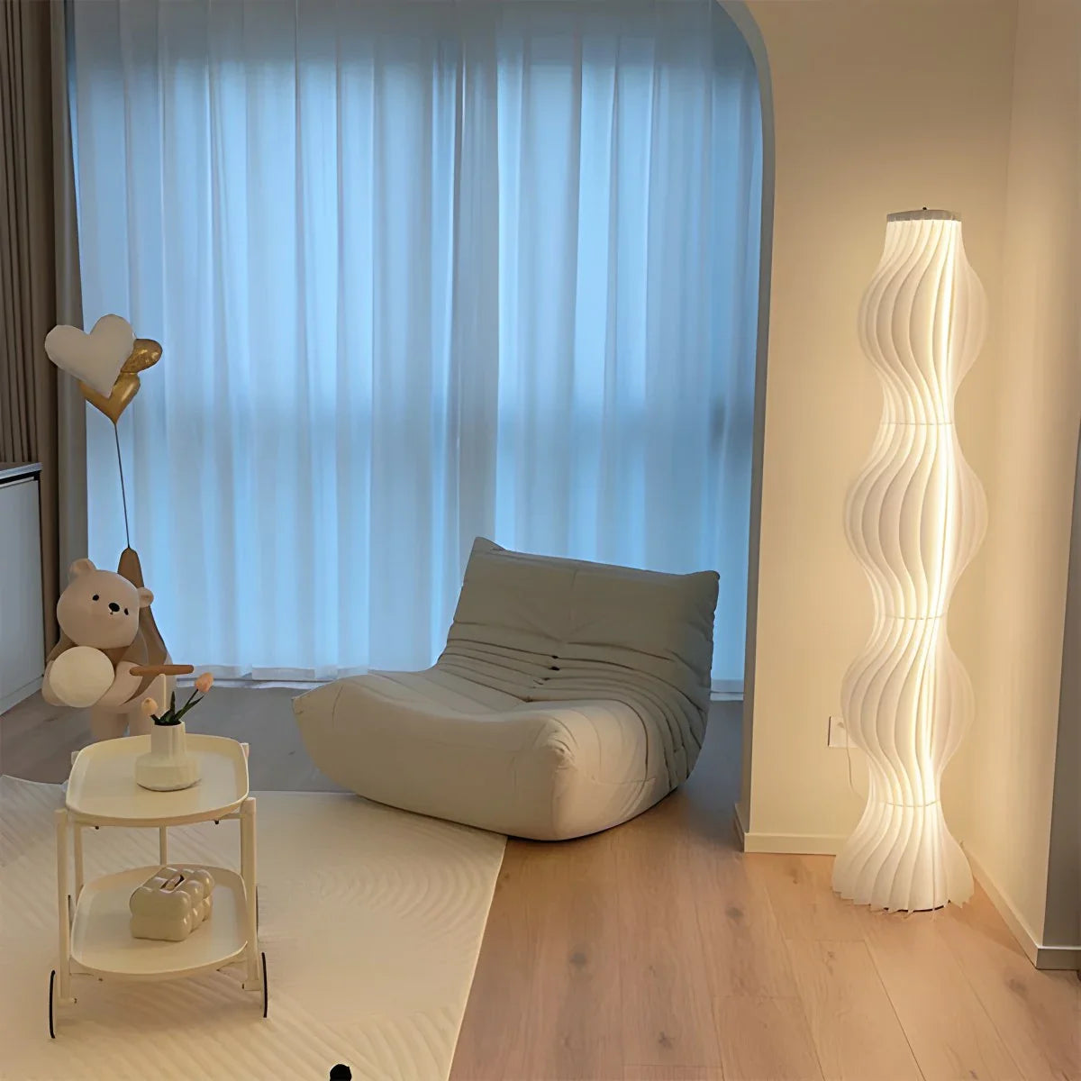Antizer Wave Column Floor Lamp for Living Room Bedroom